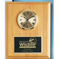 Alderwood Solid Wood Plaque w/ Clock (8"x10")